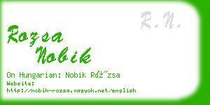 rozsa nobik business card